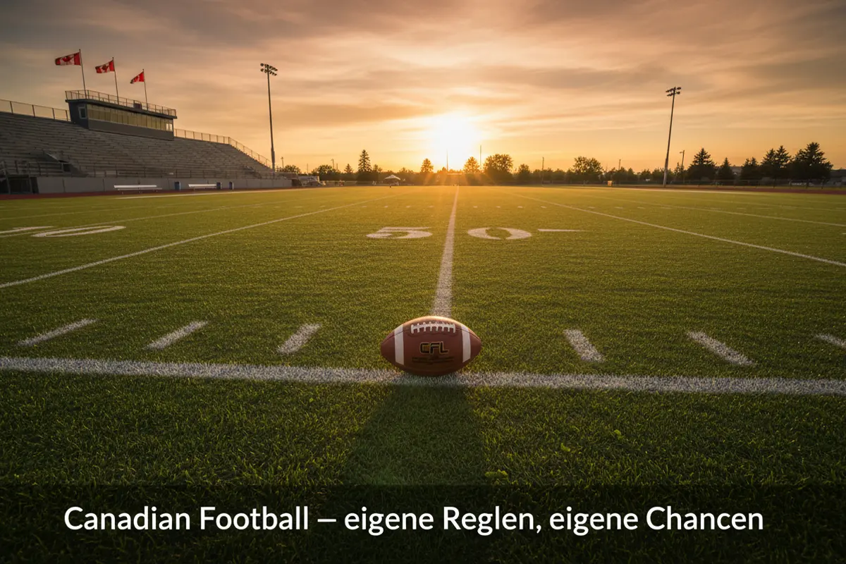 CFL Wetten — Canadian Football Spielfeld mit breiterer Spielfläche
