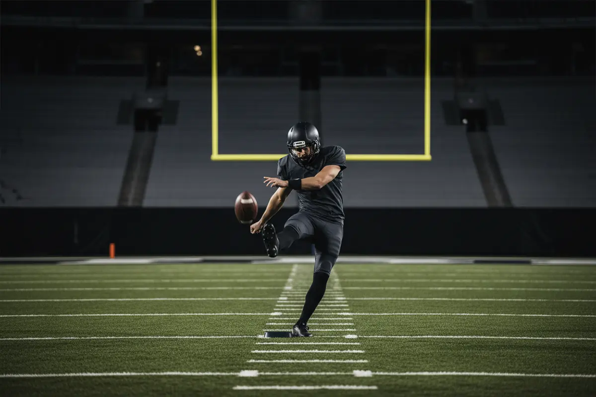 Key Numbers NFL Wetten – Football-Spieler beim Field Goal Kick