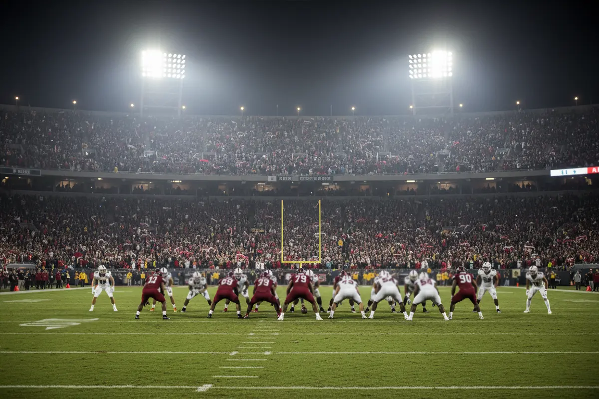 NFL Playoffs Wetten – Football-Stadion bei Nacht in Playoff-Atmosphäre