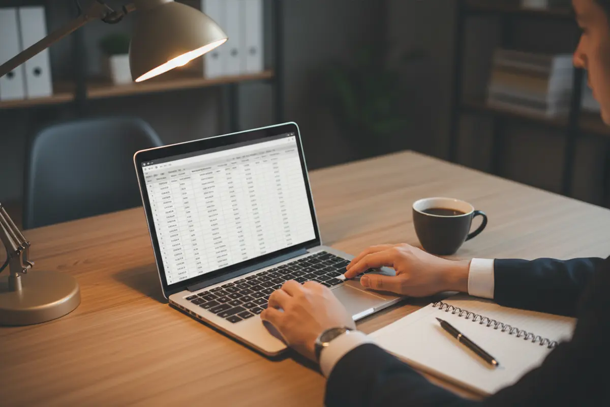 NFL Quotenvergleich – Person analysiert Daten auf einem Laptop